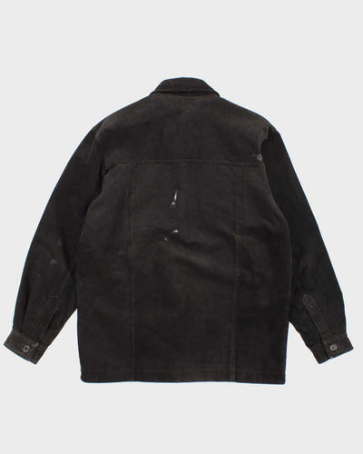 Vintage Men's Black Suede Western Style Jacket - L