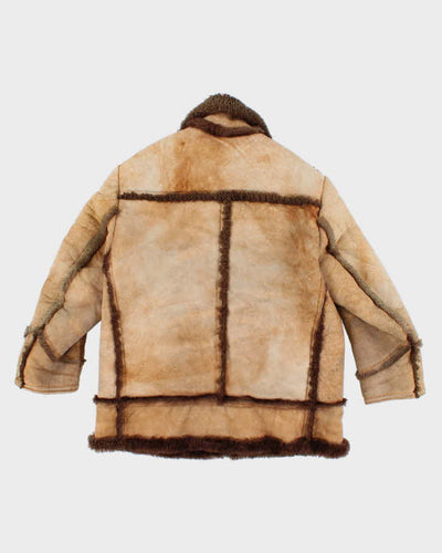 Vintage Men's Brown Shearling Jacket - L