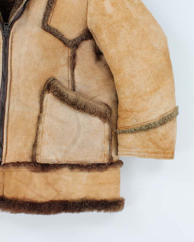 Vintage Men's Brown Shearling Jacket - L