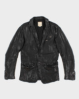 Vintage Men's Diesel Leather Zip up Jacket - M