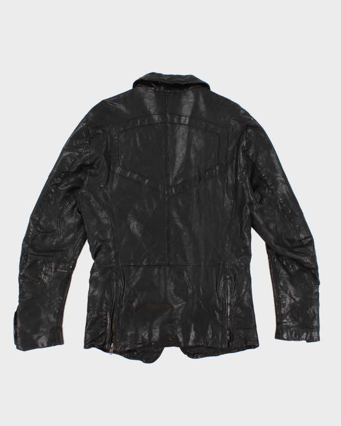 Vintage Men's Diesel Leather Zip up Jacket - M – Rokit