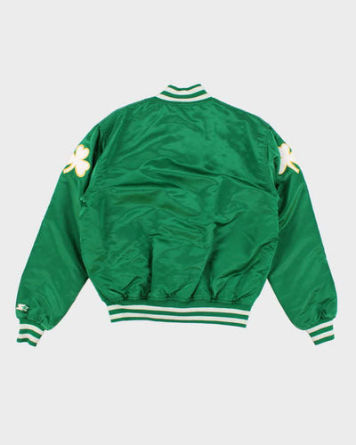 Vintage Men's Green Boston Celtics X NBA Satin Varsity Jacket - L