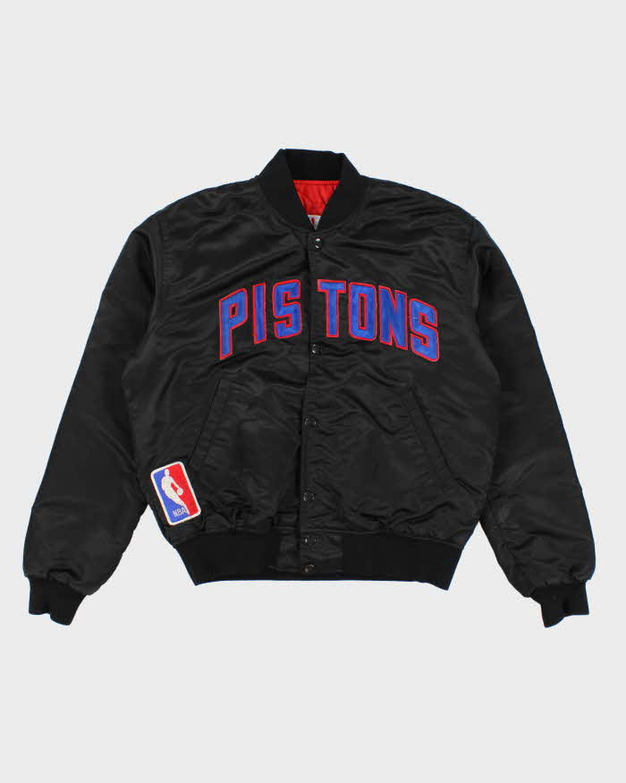 Vintage Men's Black Detroit Pistons X NBA Varsity Jacket - M