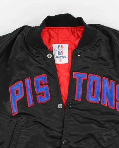 Vintage Men's Black Detroit Pistons X NBA Varsity Jacket - M