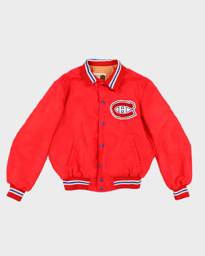 Vintage Men's Red Montreal Canadians X NHL Varsity Jacket - L