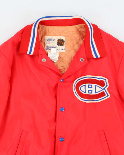 Vintage Men's Red Montreal Canadians X NHL Varsity Jacket - L