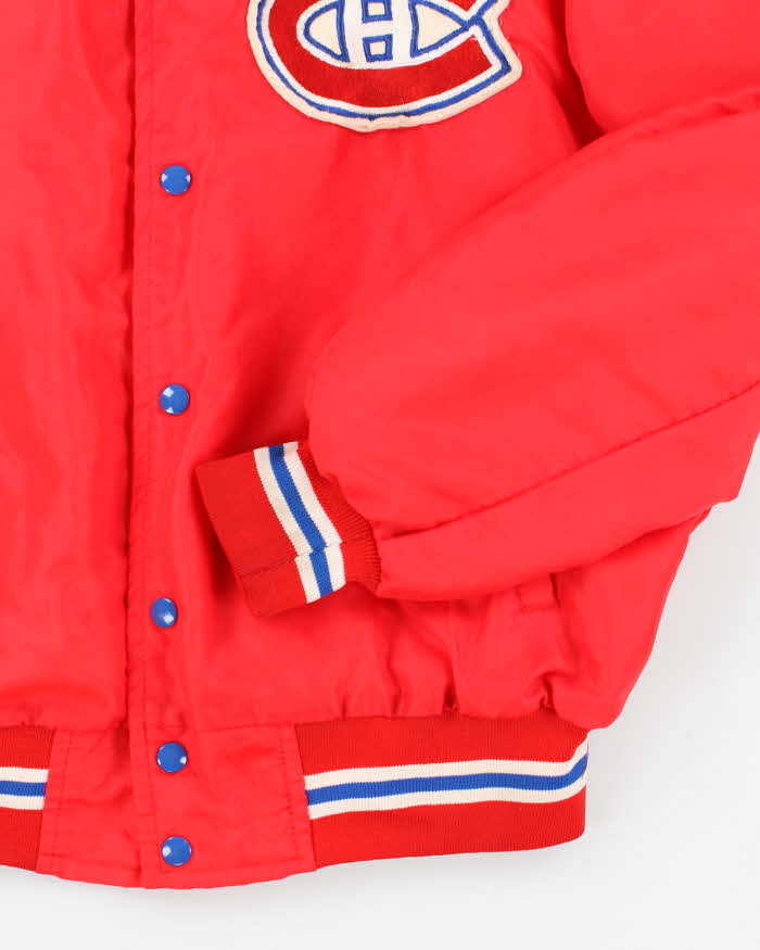 Vintage Men's Red Montreal Canadians X NHL Varsity Jacket - L