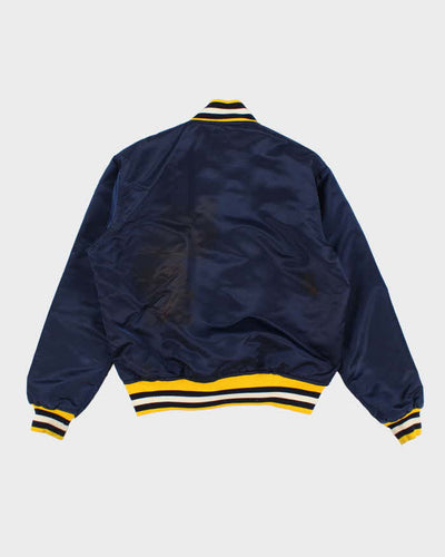 Vintage Men's Navy Michigan Wolverines Satin Starter Varsity Jacket - M
