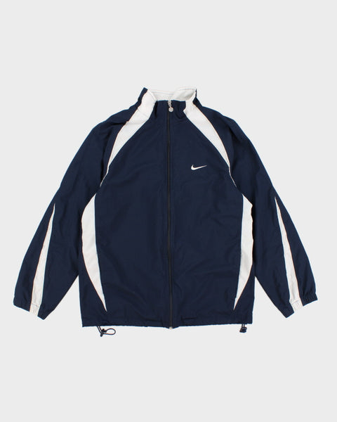 90s Vintage Men's Navy Nike Zip Up Track Jacket - L – Rokit