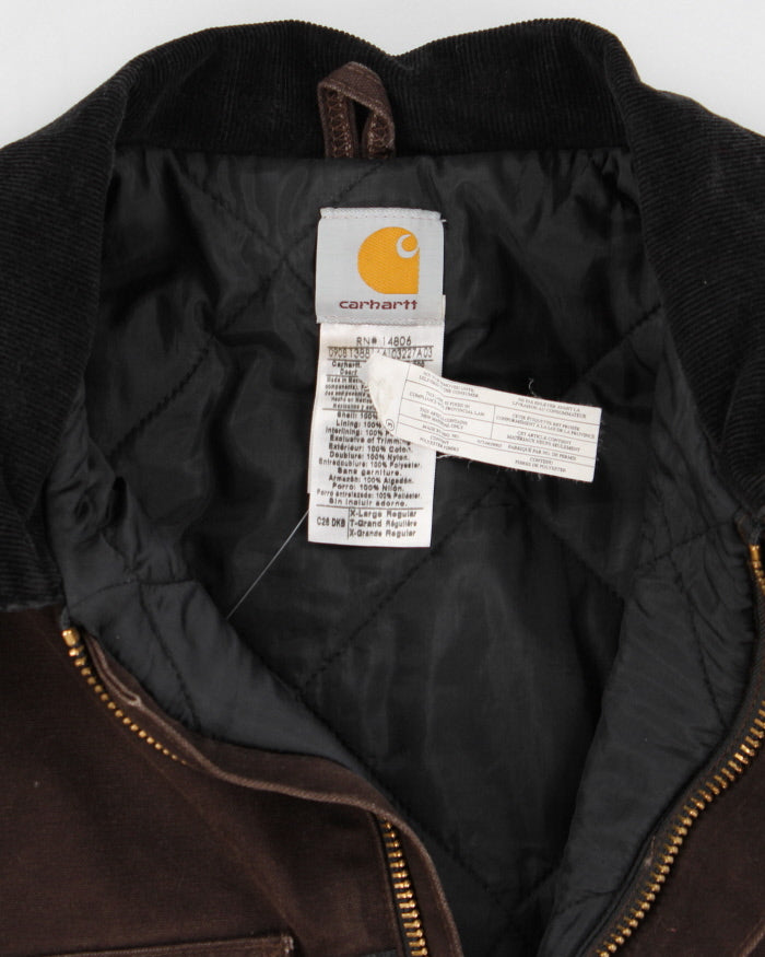 Vintage Men's Brown Carhart Padded Jacket - XL