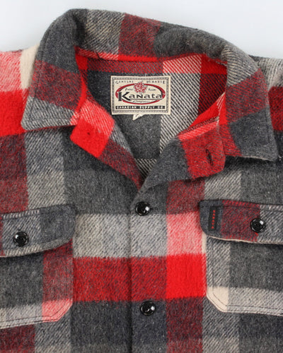 Men's Vintage 80s Wool Mackinaw Jacket - L