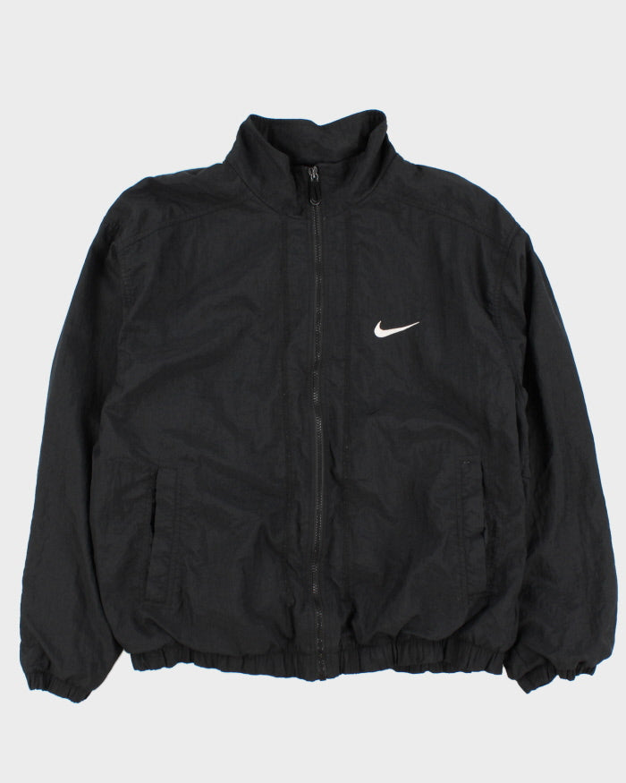 90s Vintage Men's Black Nike Zip UP Track Jacket - M