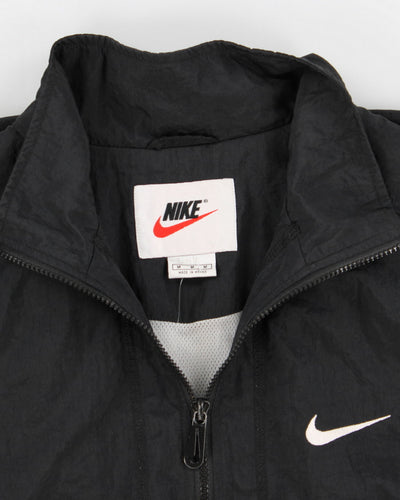 90s Vintage Men's Black Nike Zip UP Track Jacket - M