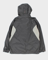 90s Vintage Men's Grey Columbia Hooded  Rain Jacket - L