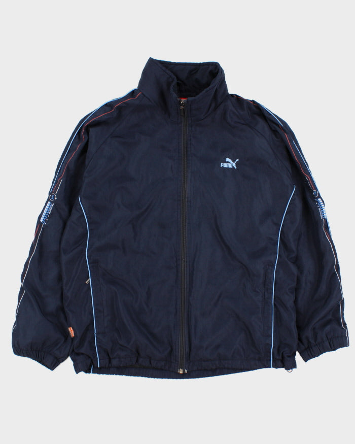 90s Vintage Men's Navy Puma Track Jacket - L