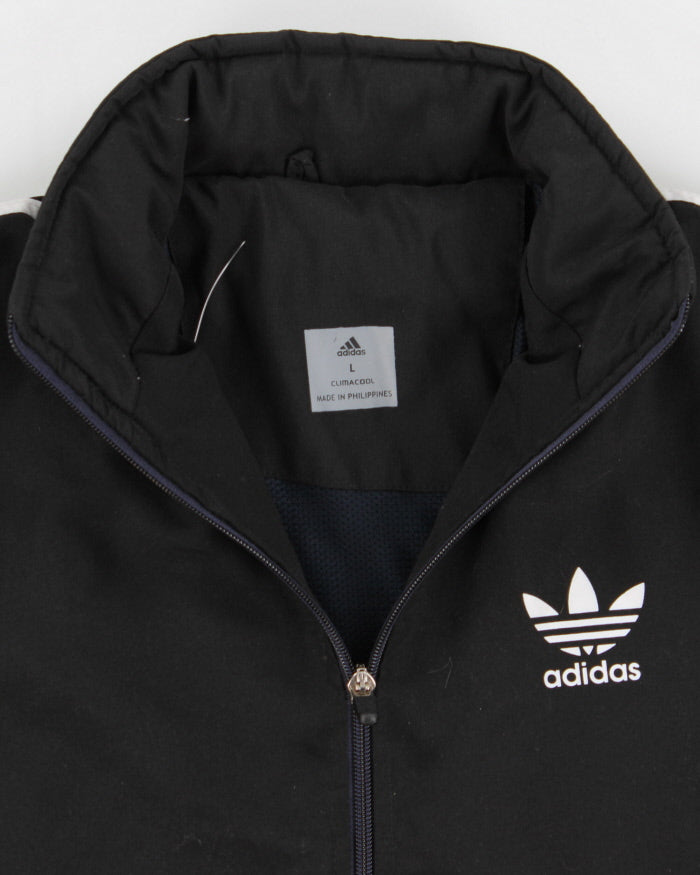 90s Vintage Men's Black Adidas Zip Up Track Jacket - L