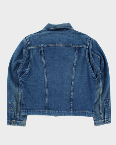 Vintage Men's Blue Light Wash Three Bars Denim Jacket - M