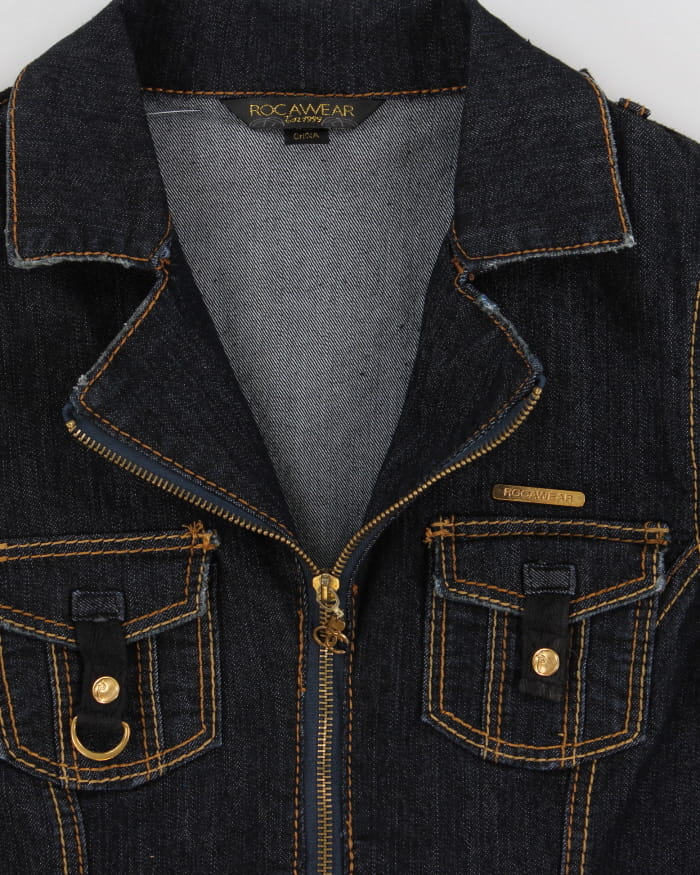 Y2K Vintage Woman's Rocawear Denim Dress - M Rokit Y2K Vintage Woman's Rocawear Denim Dress - M Rokit