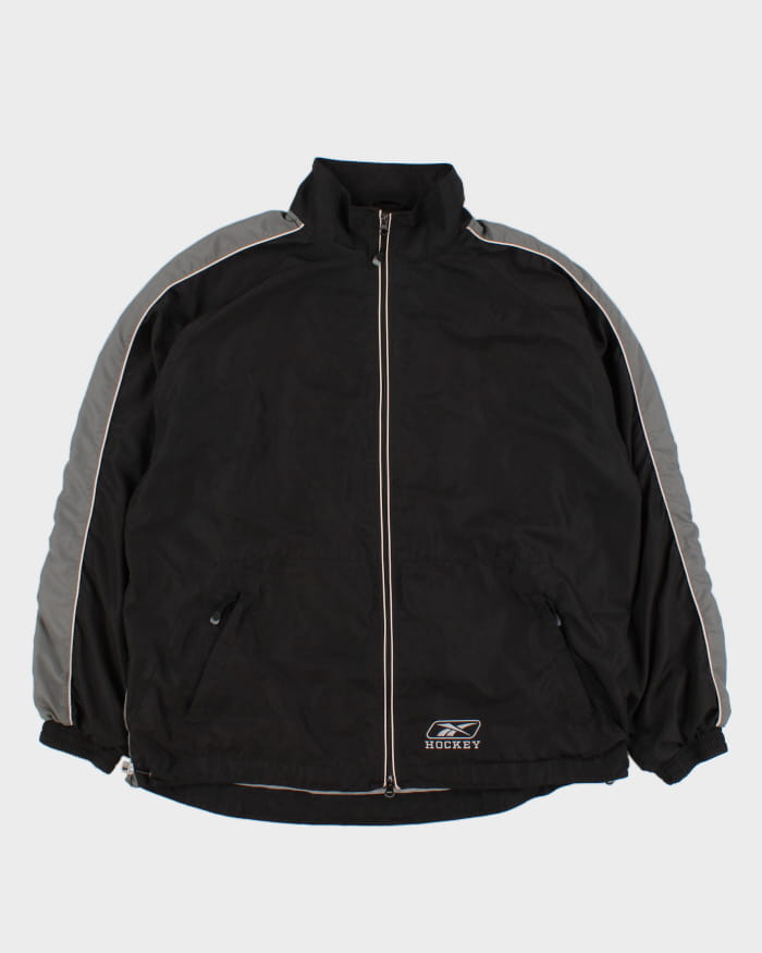 00s Reebok Black Windbreaker Jacket - XL