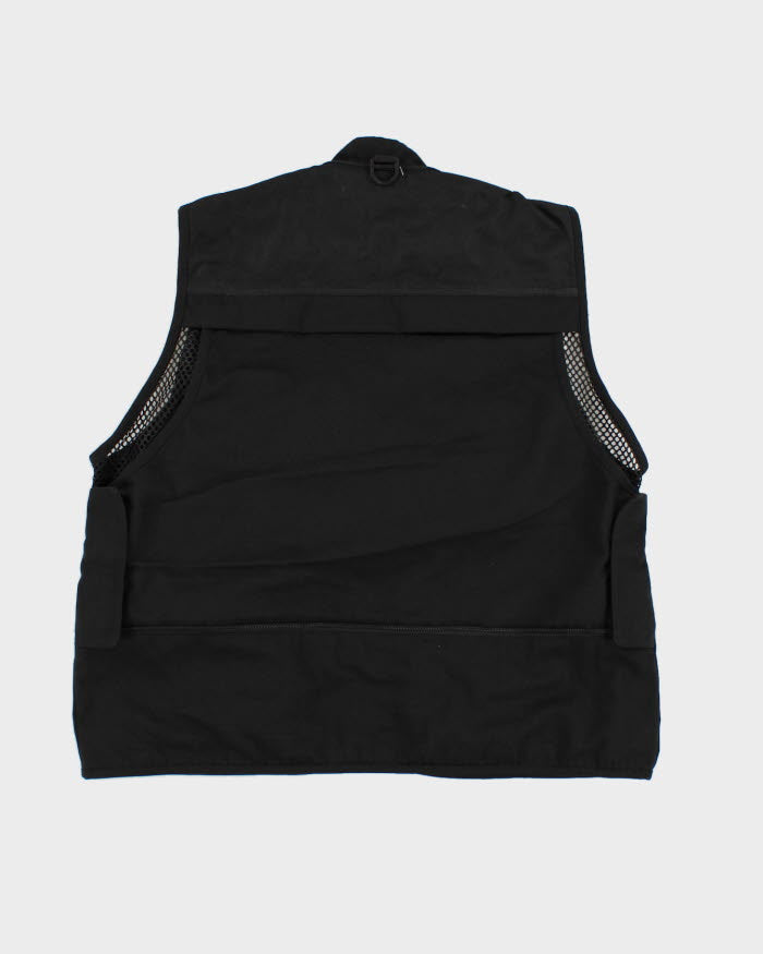 Black Netted Utility Vest - L
