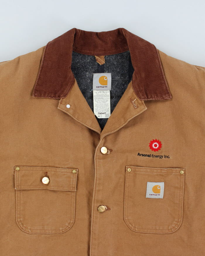 Vintage 90s Carhartt Fleece Lined Workwear Jacket - XXXL