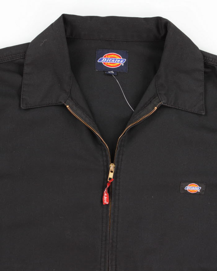 Mens 1990s Black Dickies Boxy Zip Up Jacket - L