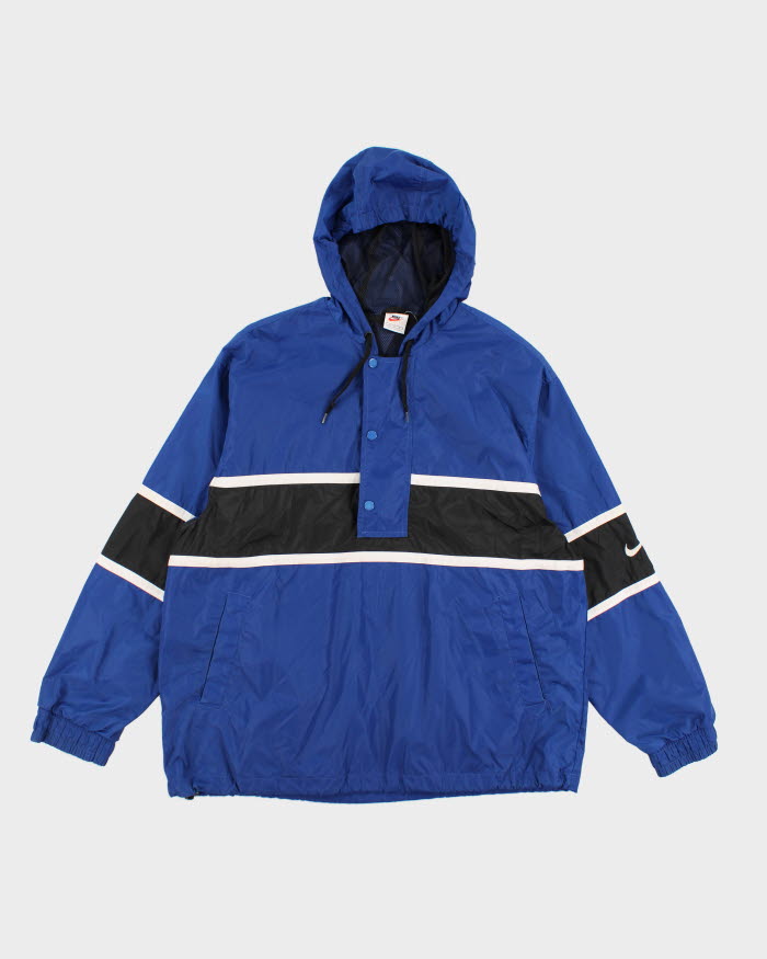 Vintage 90s Nike Blue Windbreaker Jacket - M