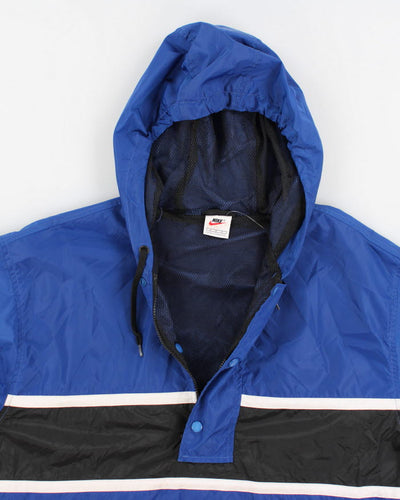Vintage 90s Nike Blue Windbreaker Jacket - M