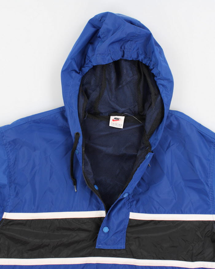 Vintage 90s Nike Blue Windbreaker Jacket - M