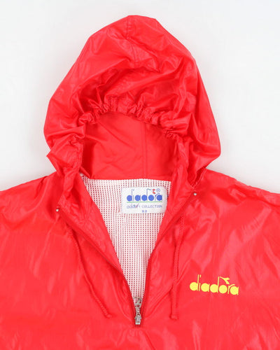 Vintage 90s Diadora Red Windbreaker Jacket - L