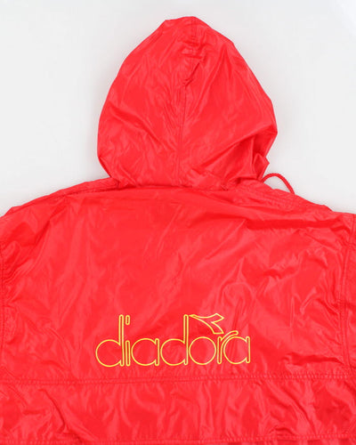 Vintage 90s Diadora Red Windbreaker Jacket - L