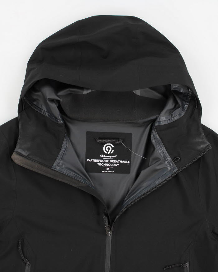 Champion Black Hooded Jacket - M