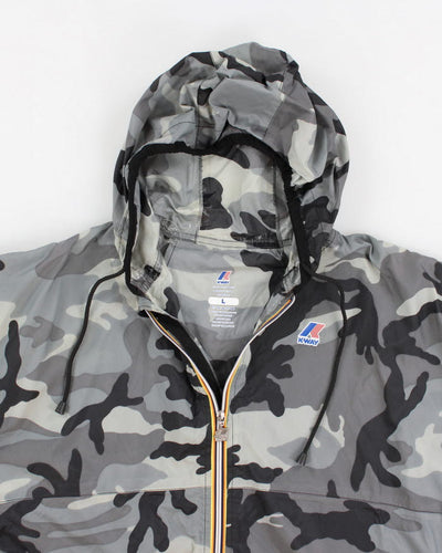 K-way Camouflage Windbreaker Jacket - L