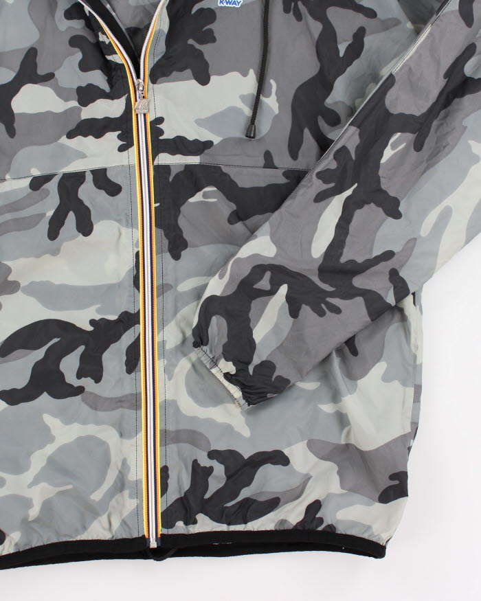 K-way Camouflage Windbreaker Jacket - L