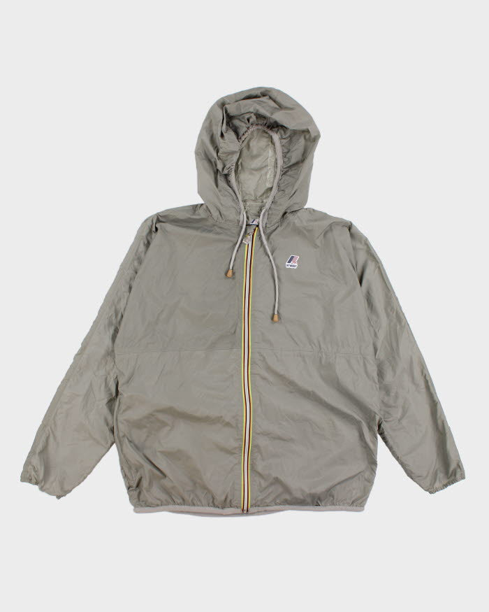 K-way Khaki Windbreaker Jacket - L