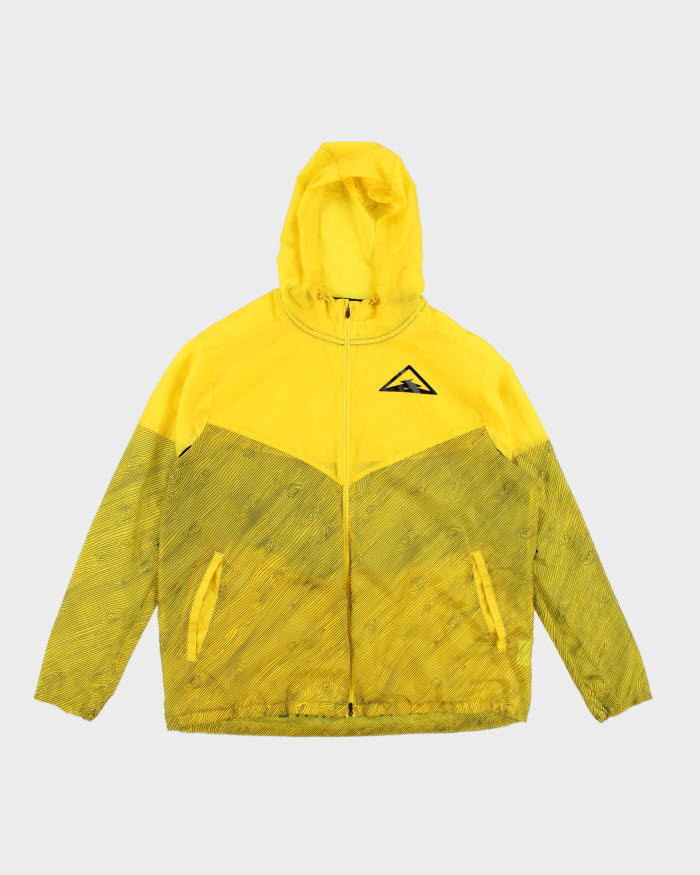 Nike Lightweight Yellow Pattern Windbreaker Jacket - XL