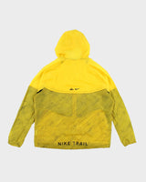 Nike Lightweight Yellow Pattern Windbreaker Jacket - XL
