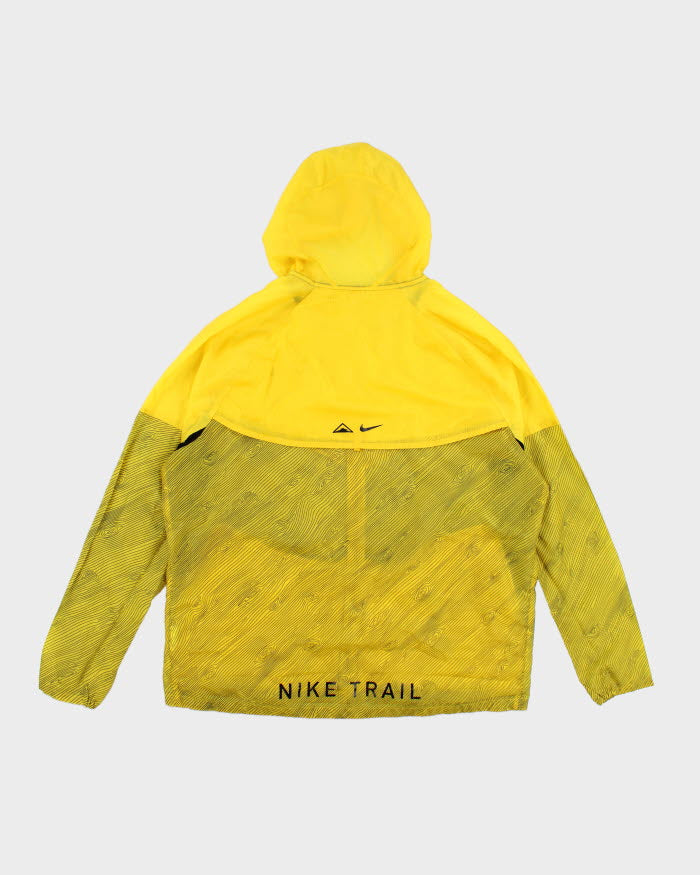 Nike Lightweight Yellow Pattern Windbreaker Jacket - XL