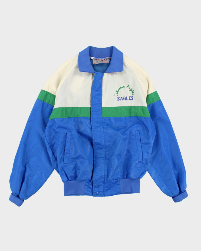 Vintage Mens Satin Finish Varsity Jacket - M