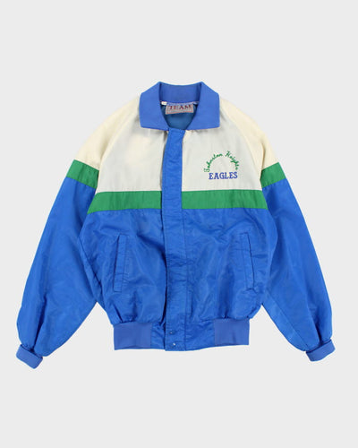 Vintage Mens Satin Finish Varsity Jacket - M