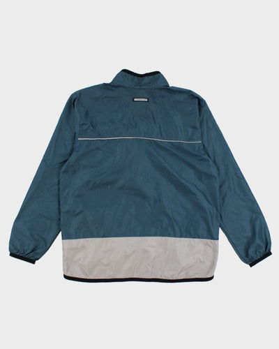 00s Mens Nike Blue And Grey Quarter Zip Windbreaker Jacket - M
