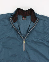00s Mens Nike Blue And Grey Quarter Zip Windbreaker Jacket - M