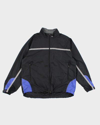 00s Mens Nike Blue And Grey Quarter Zip Windbreaker Jacket - XL