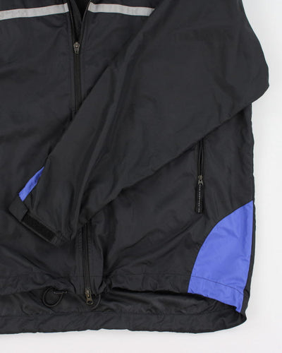 00s Mens Nike Blue And Grey Quarter Zip Windbreaker Jacket - XL