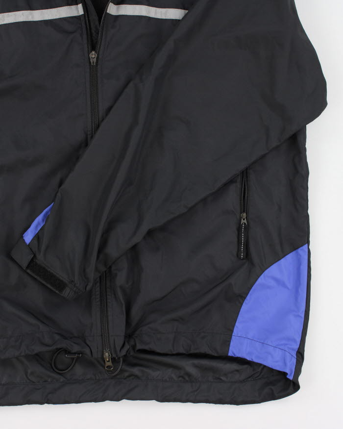 00s Mens Nike Blue And Grey Quarter Zip Windbreaker Jacket - XL