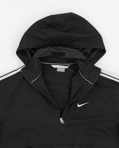 00s Men's Black Nike Quarter Zip Windbreaker - S