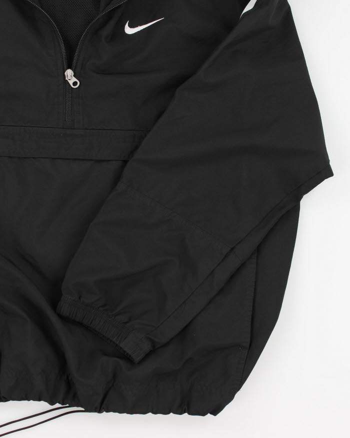 00s Men's Black Nike Quarter Zip Windbreaker - S