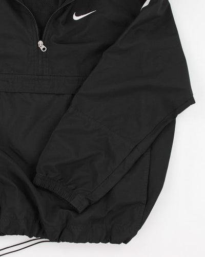 00s Men's Black Nike Quarter Zip Windbreaker - S
