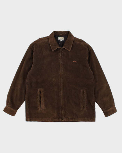 Y2k 00s Quicksilver Brown Corduroy Boxy Jacket - M