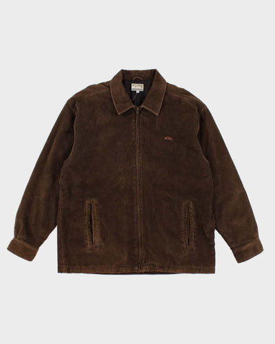 Y2k 00s Quicksilver Brown Corduroy Boxy Jacket - M